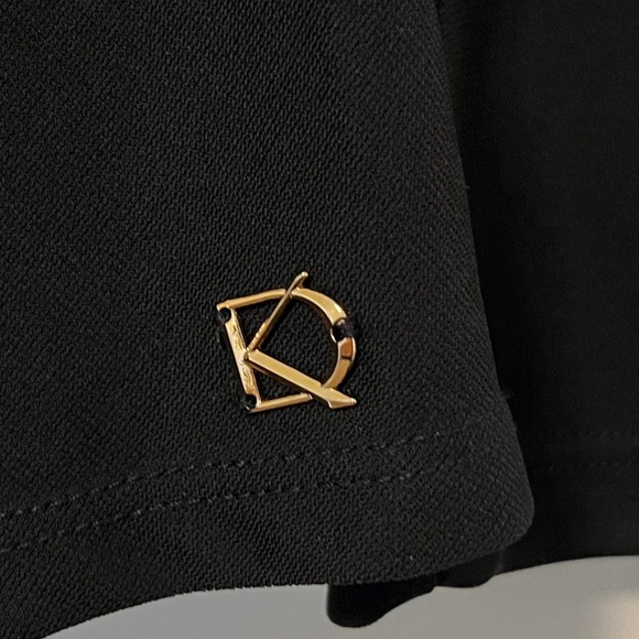 Donna Karan BLACK RUCHED DETAIL TOP - Picture 7 of 11